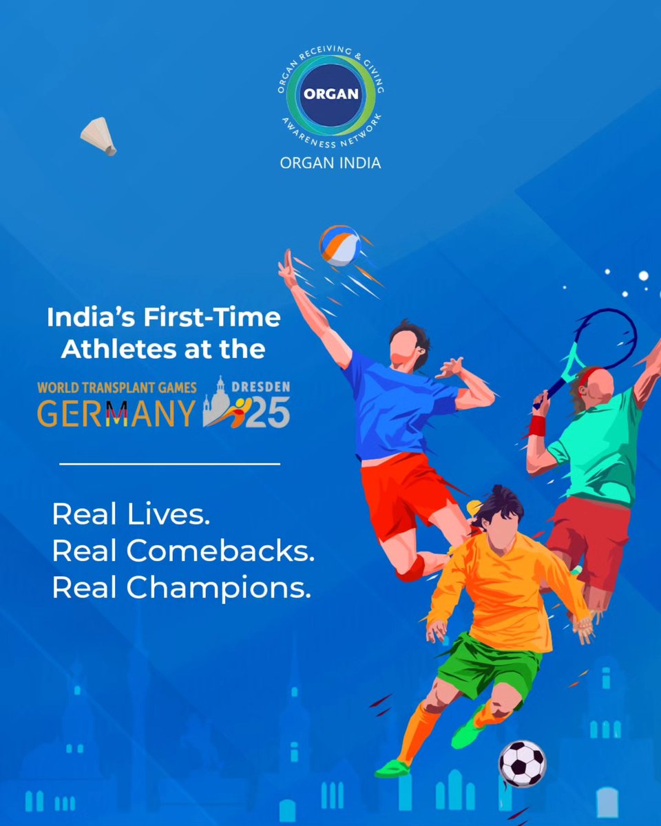 ORGANINDIA1's tweet photo. Sandeep, Sujith, Preeti and so many more are proving that a transplant is not the end; it’s a beginning. All of their stories lead to one powerful truth: life after transplant isn’t just possible; it’s limitless. Cheer them on at the  World Transplant Games in Germany this August https://t.co/uv2BvkY5IL