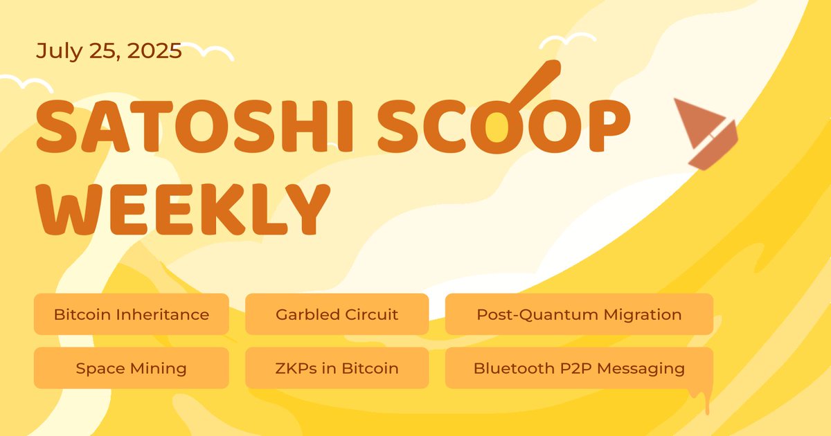 🍦Scoop up! The latest Satoshi Scoop weekly brings:
- Bitcoin's post-quantum migration: a phased upgrade proposal by <a href="/lopp/">Jameson Lopp</a> 
- POAR proposal: reclaiming long-lost bitcoins to extend miner rewards
- Report: comparing four major Bitcoin full nodes by <a href="/1A1zBTC/">1A1z</a> 
- Bitchat: