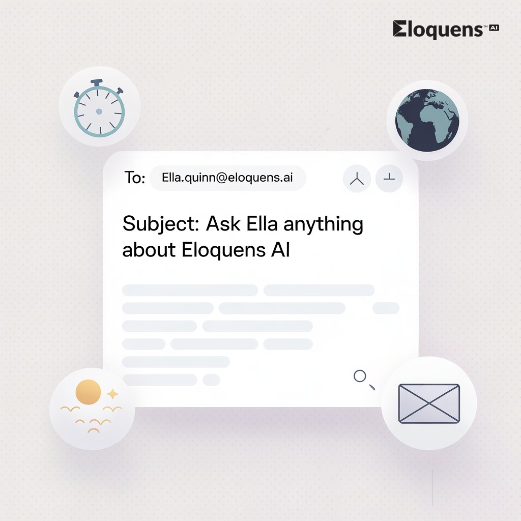 DougHo (@dougho80) on Twitter photo Test our AI and ask Ella about <a href="/EloquensAI/">EloquensAI</a>
📧 ella.quinn@eloquens.ai any question in any language -> pricing, feature hacks, even a Gen-Alpha pitch!
Real inbox, no canned demos. Reply lands in 5 mins, 24/7, 160+ languages.
Screenshot what you get!
#AI #emailautomation Test our AI and ask Ella about <a href="/EloquensAI/">EloquensAI</a>
📧 ella.quinn@eloquens.ai any question in any language -> pricing, feature hacks, even a Gen-Alpha pitch!
Real inbox, no canned demos. Reply lands in 5 mins, 24/7, 160+ languages.
Screenshot what you get!
#AI #emailautomation