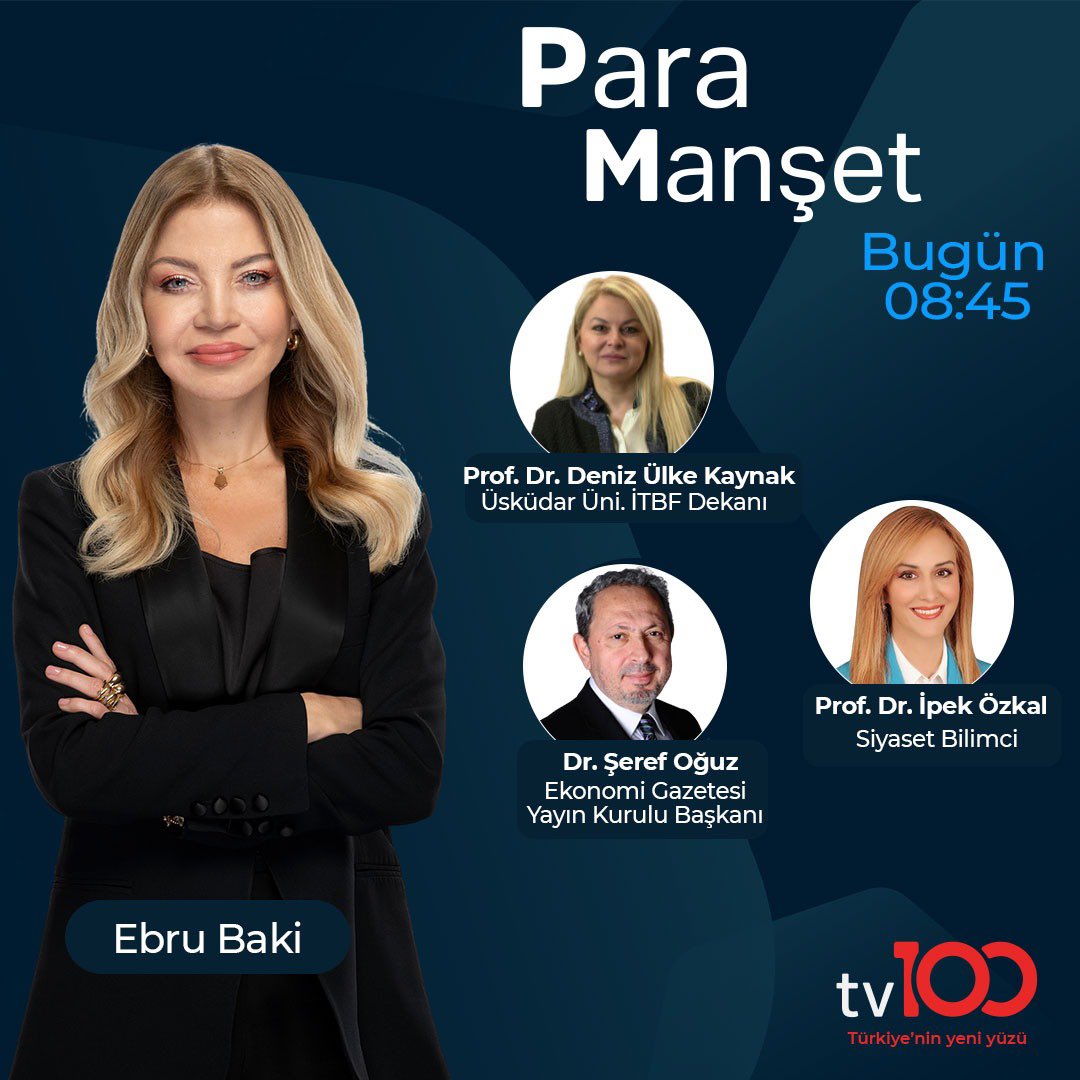 ipekozkal's tweet image. Para Manşet’te görüşmek üzere…

@EbruBaki 
@tv100