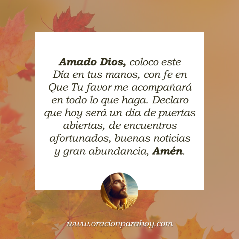 OracionParaHoy's tweet photo. ORACIÓN POR UN DÍA DE SUERTE Y PROSPERIDAD: Señor, te pido que hoy sea un día en el que tu luz me rodee y que tu provisión llegue a mi vida con generosidad. Por favor abre para mí nuevas puertas de bendición y de buena fortuna.

Mira este vídeo en: https://t.co/MgLwYg4mqO ✨