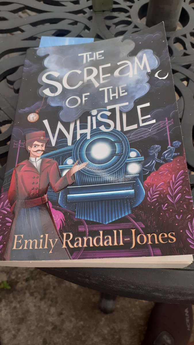 TheMagsterChap's tweet image. Mr Blue Sky has returned, so it's back in the garden for a morning read.
I'm back on the middle-grade "train" today, with "The Scream Of The Whistle" by @erandalljones.
The village of Melbridge is quite intriguing...