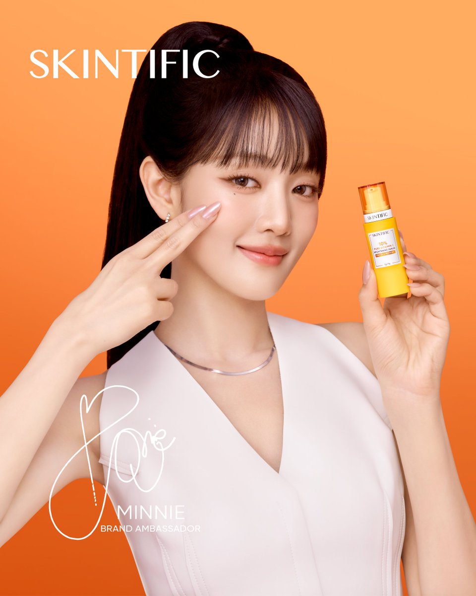 OneilyMusic's tweet photo. MINNIE of i-dle for SKINTIFIC. https://t.co/pxChaLOVpX