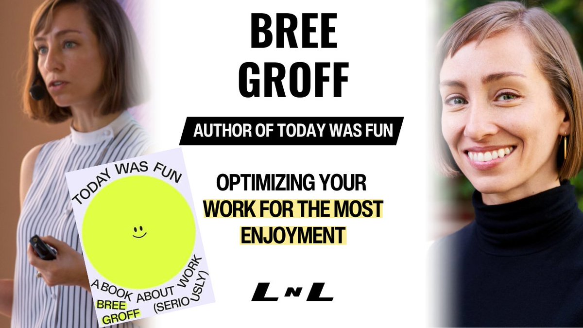 benmweiss_'s tweet image. New Episode! Bree Groff, Author of Today Was Fun, on key insights into how to make work meaningful and fun!
Bree has spent countless hours studying and analyzing how people work and enjoy it and why they do. She has put her learnings and key insights that can lead to a better…