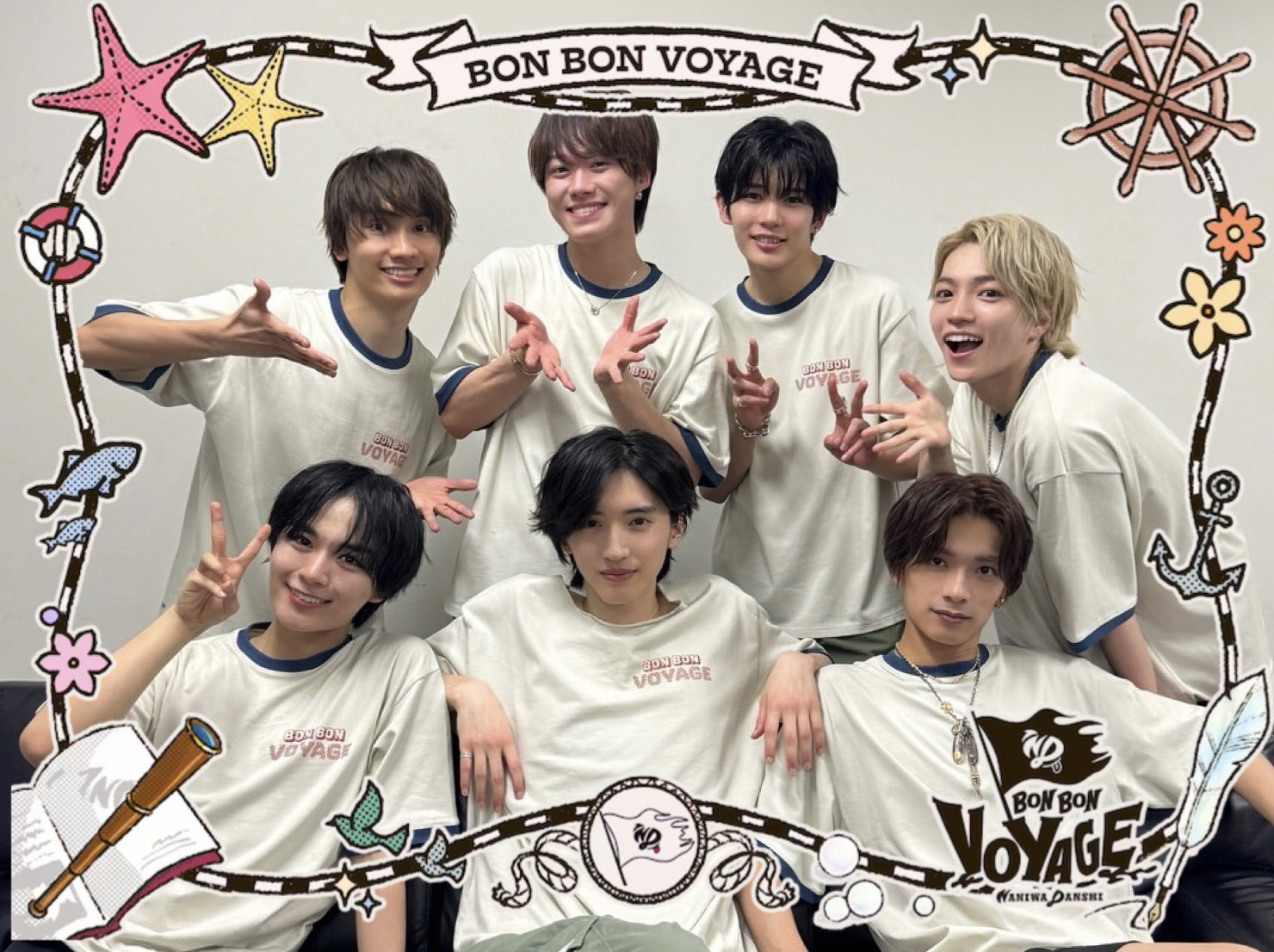 なにわ男子 BON BON VOYAGE ツアーT なにわ男子 - なにわ男子 LIVE TOUR 2025 BON BON VOYAGE T