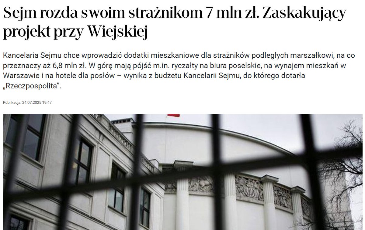 laskowski_pl's tweet image. Budżet @KancelariaSejmu na 2026, powiem krótko: apetyt rośnie w miarę jedzenia.
2023 - 765 mln
2025 - 847 mln
2026 - 904 mln
W budżecie m.in. nowe dodatki mieszkaniowe dla straży marszałkowskiej, 2800 zł. miesięcznie (sic!)
Kto bogatemu zabroni?