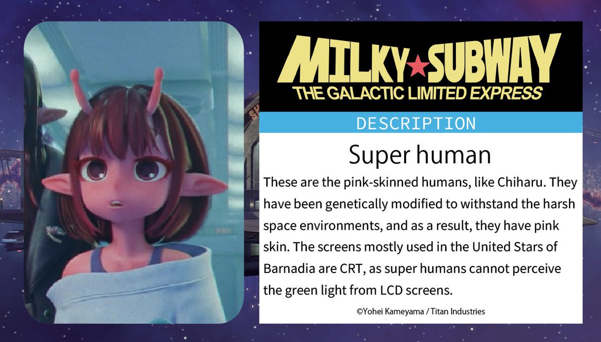 MGU_Eng's tweet image. Revealing Milky series World Lore! 🪐
💫............🧹
Super human
Chiharu, Akane, and Kanata are super humans! ✨
Anime #MilkySubway
Episodes 1-4 streaming on YouTube!
▶️youtube.com/@milkygalactic…