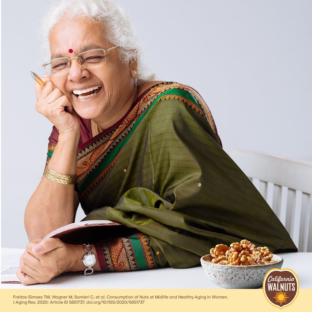Walnuts provide healthy fats, protein, and antioxidants that support healthy ageing. A Harvard-linked study found that eating two servings a week may help you age better. Snack on California walnuts — your future self will thank you!

 #CaliforniaWalnuts #Walnuts
