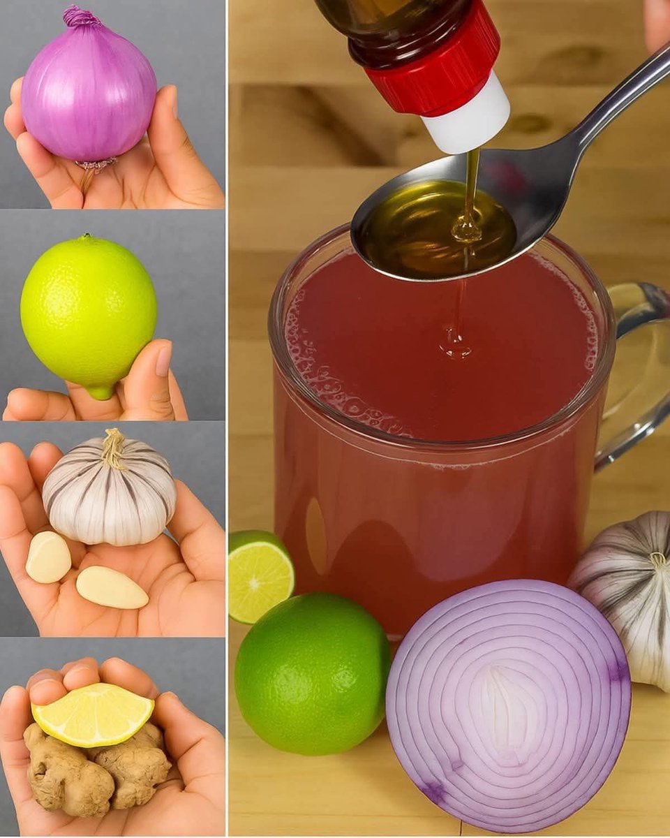 The Natural Drink to Eliminate Mucus, Dry Cough &amp; More! 🧄🍋🧅 Struggling with cold, sinusitis, or bronchitis? This homemade remedy is a lung-cleansing miracle! 💨💚

🌿 Red Onion – Clears mucus &amp; chest
🌿 Lemon – Fights inflammation &amp; boosts immunity
🌿 Garlic – Kills bacteria &amp;