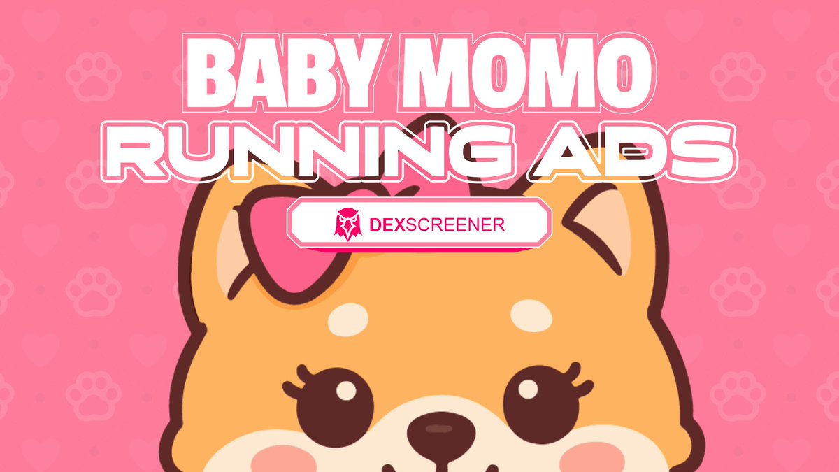 $BABY MOOMO is Live with Ads!
We’re turning up the heat with our new ad campaign on DexScreener! 
Stay tuned for more growth and momentum

dexscreener.com/solana/6tF77h1…