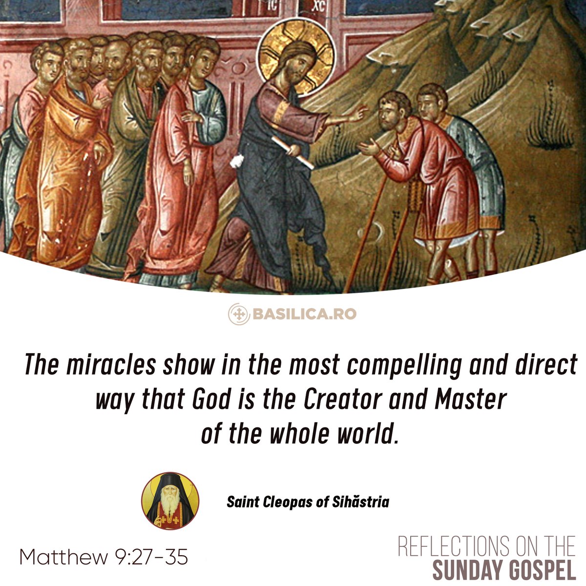 BasilicaNews's tweet image. Reflections On the Sunday Gospel - 7nd Sunday after Pentecost
📖 Matthew 9: 27-35