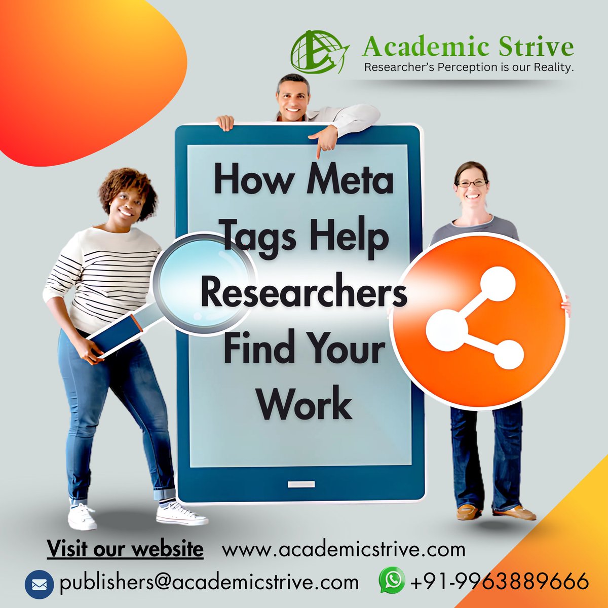 Want to make your research easy to find? Use meta tags! 📄💻
They help search engines—and researchers—locate your work faster. Boost your article’s discoverability today.
#MetaTags #AcademicPublishing #ResearchVisibility #SEOforResearchers #ScienceCommunication #AcademicStrive
