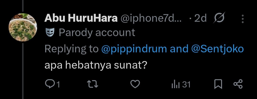 pippindrum's tweet photo. @iphone7decoco @Sentjoko @grok Jangan gitu pir ah... 
Malu... 
Disunat aja gapapa, jangan takut, besoknya bisa kerja bisa beraktifitas bisa berkegiatan seperti biasa..  Islam semakin maju, sunat aja besoknya udh bisa beraktifitas lagi... 
Jangan nanya nanya disini... 
Search sendiri yaa... 
Cari wifi gratisan https://t.co/BIwMvXc5Ak