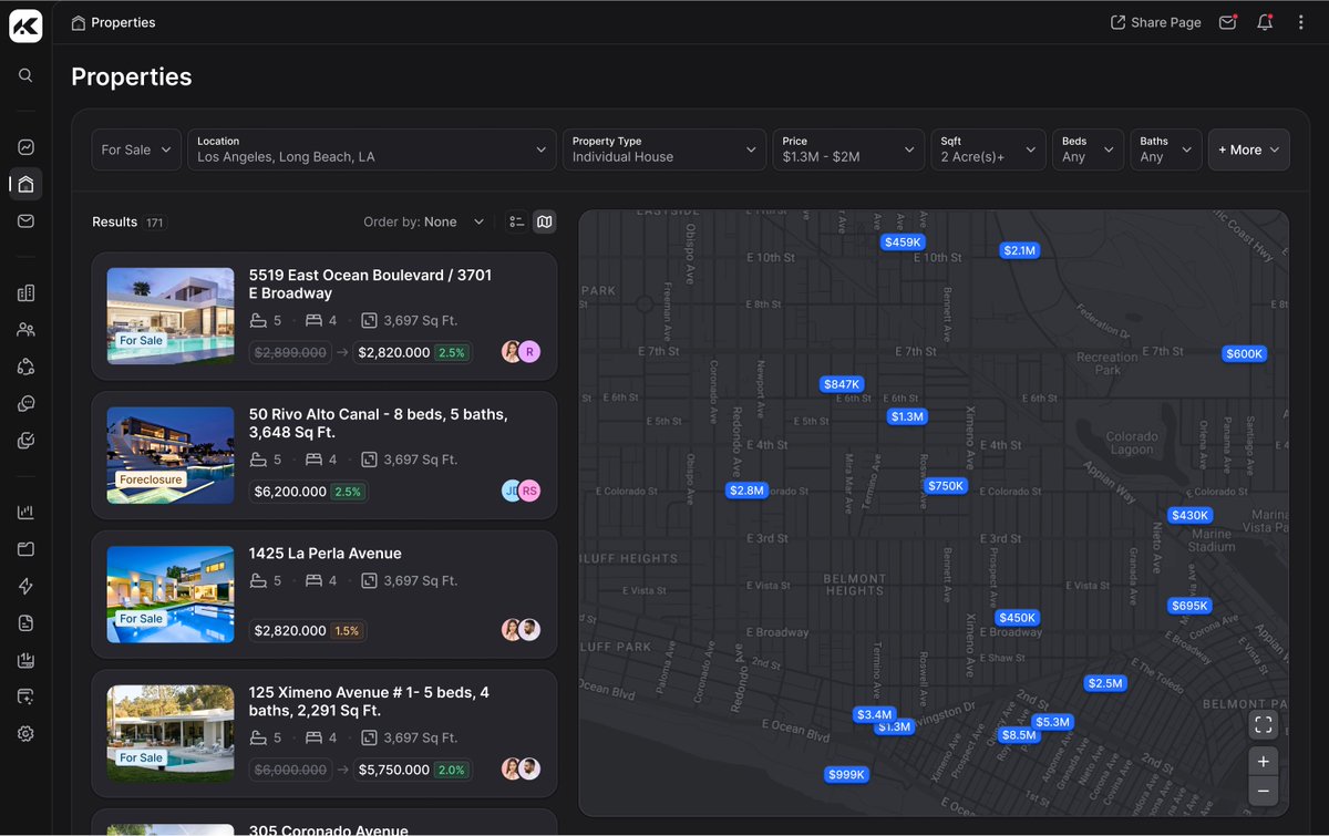 Property Listing - Dark Mode