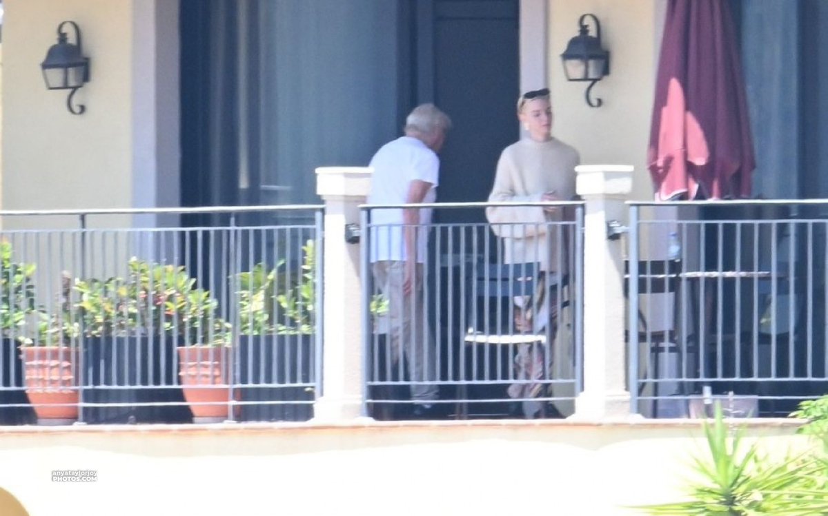 anyajoynews's tweet image. Anya Taylor-Joy was seen on the balcony of the hotel in Bodrum, Türkiye, with her father, on July 12th.
