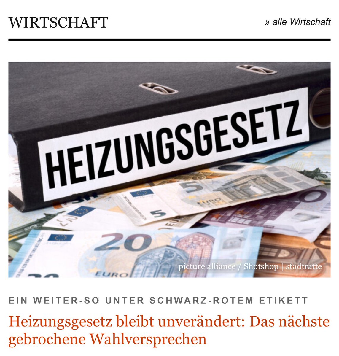 Ansgar_Schledde's tweet image. Wahlversprechen gebrochen: Merz & Co. wollten den Habeck’schen Heizungshammer abschaffen – jetzt bleibt die Erneuerbaren-Pflicht bestehen. Die Bürger zahlen die Zeche für grüne Zwangspolitik! Nur die AfD steht für Vernunft und Freiheit: Schluss mit ideologischen Vorschriften, die…