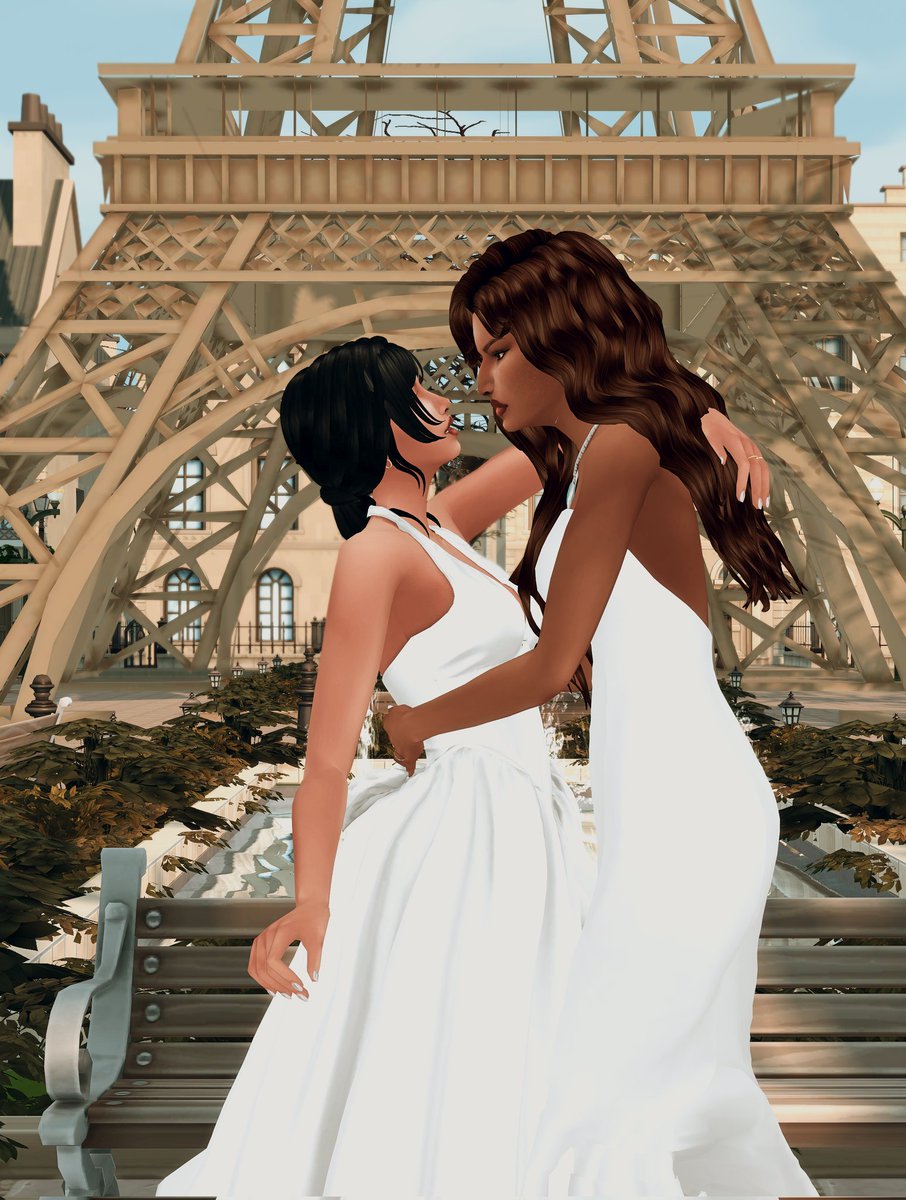 simsolette's tweet image. After a lot of struggles, the girls graduated University and decided to elope imediatly in Paris, they are planning on buying a house soon~
(Their parents don't know bc Riku, Kana's Father is against them being together :()