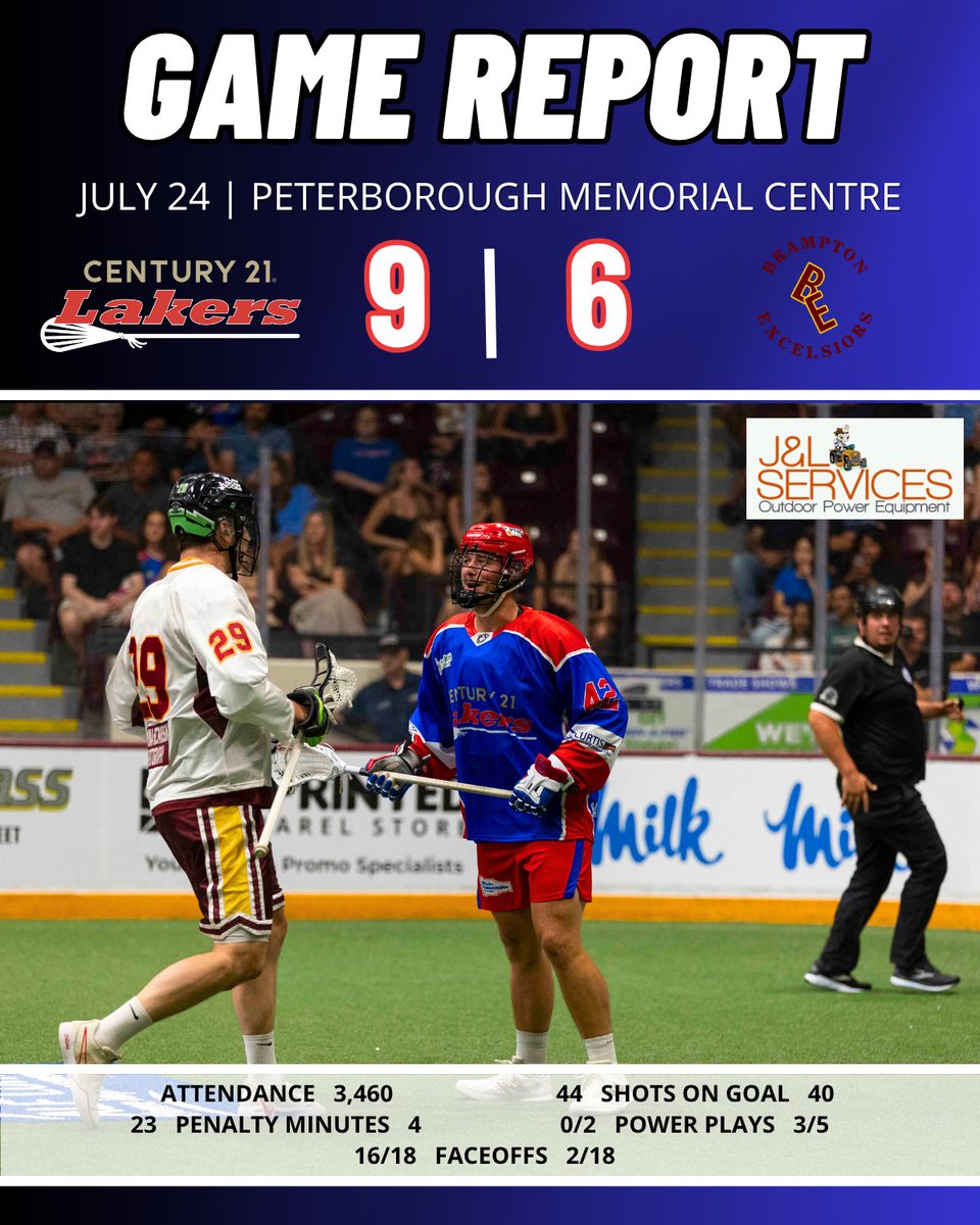 Oh, what a night! 🥳 We finish out our regular season home-slate with a 9-6 win over Brampton on Fan Appreciation Night. Thomas Hoggarth leads the way with 3 goals and 1 assist.