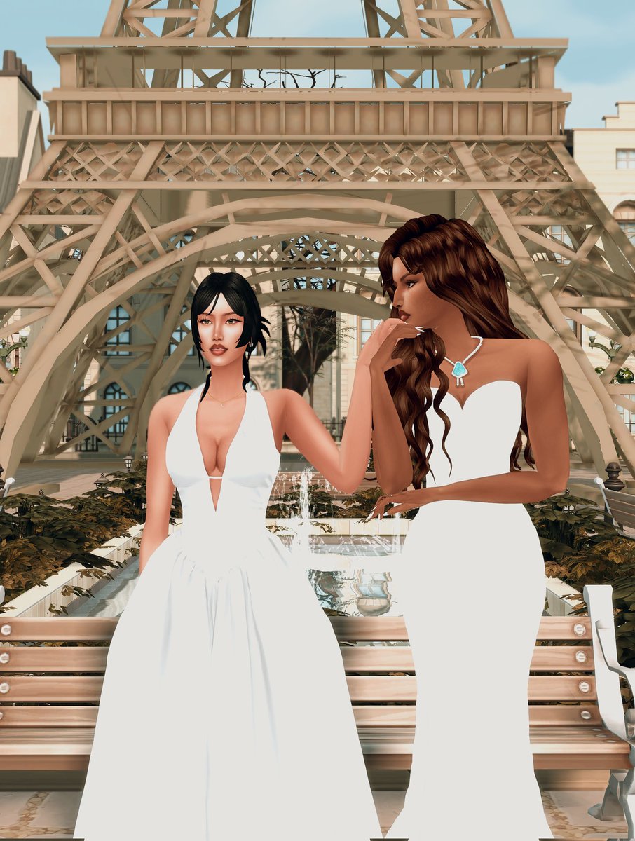 simsolette's tweet image. After a lot of struggles, the girls graduated University and decided to elope imediatly in Paris, they are planning on buying a house soon~
(Their parents don't know bc Riku, Kana's Father is against them being together :()