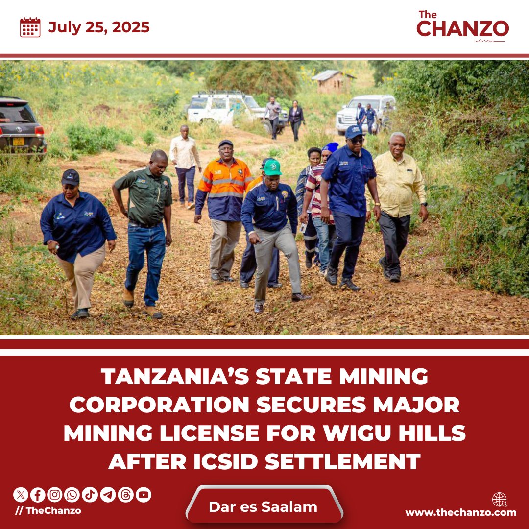 TheChanzo's tweet image. Tanzania’s State Mining Corporation Secures Major Mining License for Wigu Hills After ICSID Settlement
thechanzo.com/2025/07/25/tan…