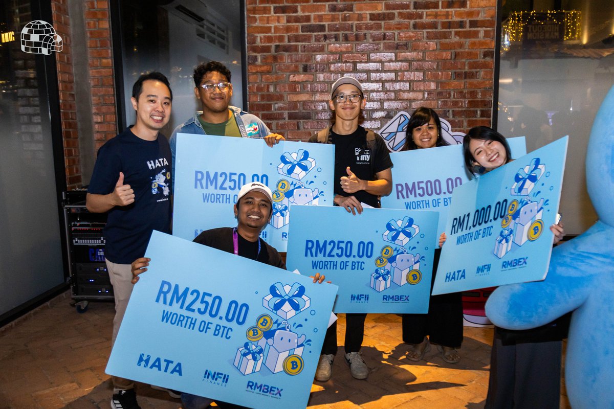 Guess the number of Pengus. Win the prize.
That was the game at our Hata x Pengu event — and these winners understood the assignment 🎯
Congrats to all who guessed right (or really close)!

<a href="/cheekychain/">⊹₊ Summer ⟡⋆</a> RM1000 worth of BTC
<a href="/Douchaichai/">ᎠꪮᥙᏟhᥲเᏟhᥲเ🇸🇬</a> RM500 worth of BTC
<a href="/Tiny_Onchain/">TinyOnchain 🇦🇺🇹🇼🇯🇵🇪🇺🇸🇬</a> RM250 worth