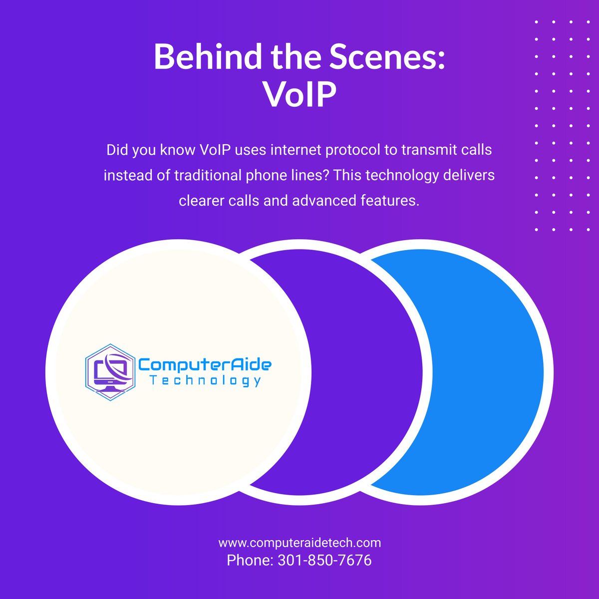 ComputerAideT's tweet image. VoIP goes beyond calls—it’s about better technology and better business communication. Learn how this system enhances productivity.

#LanhamMD #ITServices #VoIPTech