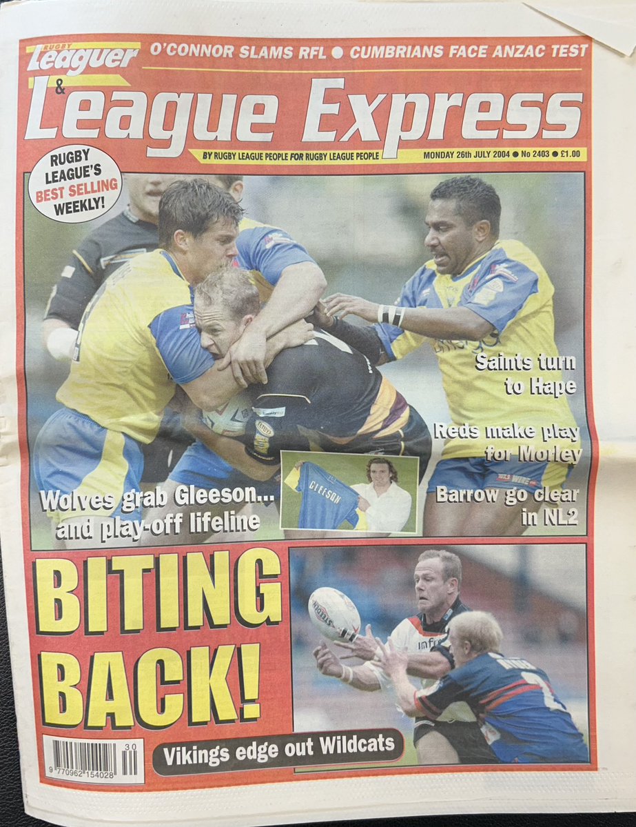 TrinityHeritage's tweet image. 📌 On This Day in History:
🗓️ 25th July 2004
🏉 Widnes 25 Wakefield Trinity 24
🏆 Super League
👨👨👧👧 5,104 at Halton Stadium
Widnes in the bottom three, a Trinity win would take them into the top six … leading 18-12 at HT … but another collapse with a late drop goal giving the…