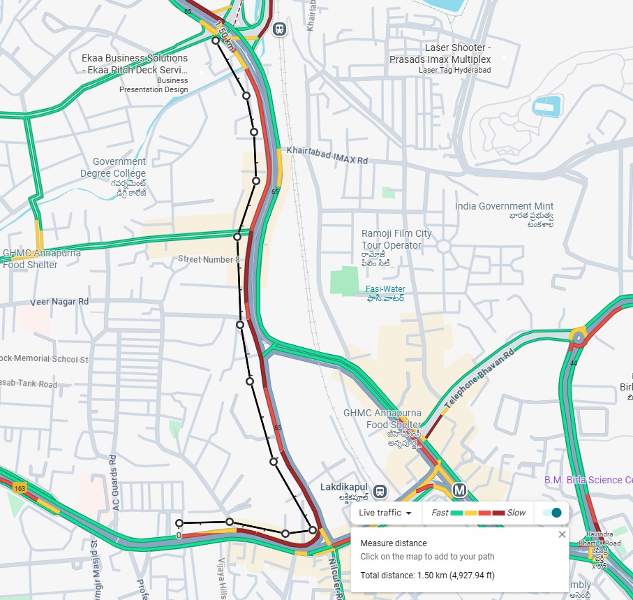 #HYDTPinfo
#TrafficAlert
Due to heavy flow of traffic and peak hours, movements of vehicles are slow from PTI, Ayodhya Jn., Nirankari Bhavan towards Khairtabad X Roads.
#TrafficUpdate