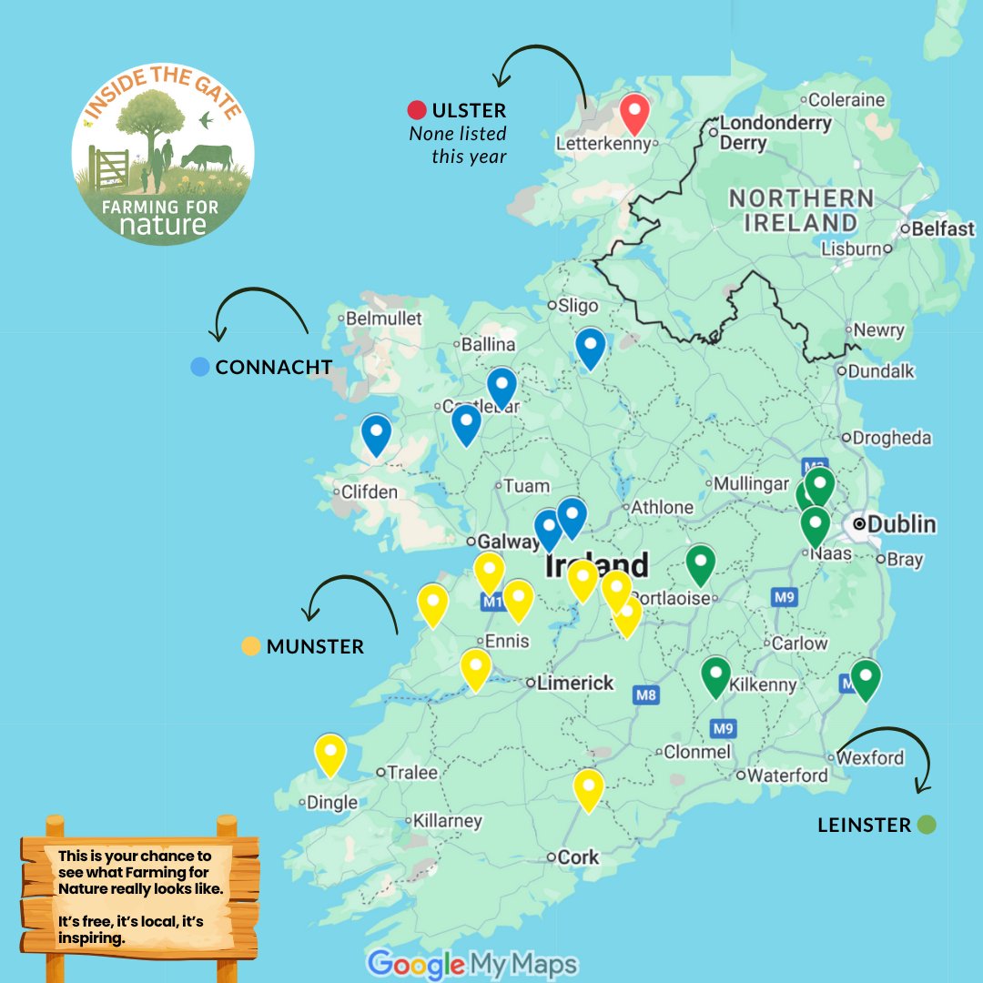 🌱 One Day. 21 Farms. All Across Ireland.
On Aug 31st, farmers nationwide are opening their gates. Come see how they farm with nature. 🐝🌾
It’s free — but spots are limited!
📍Map &amp; bookings:
🔗 f.mtr.cool/pvsufjfgkn

#InsideTheGate2025 #FarmingForNature