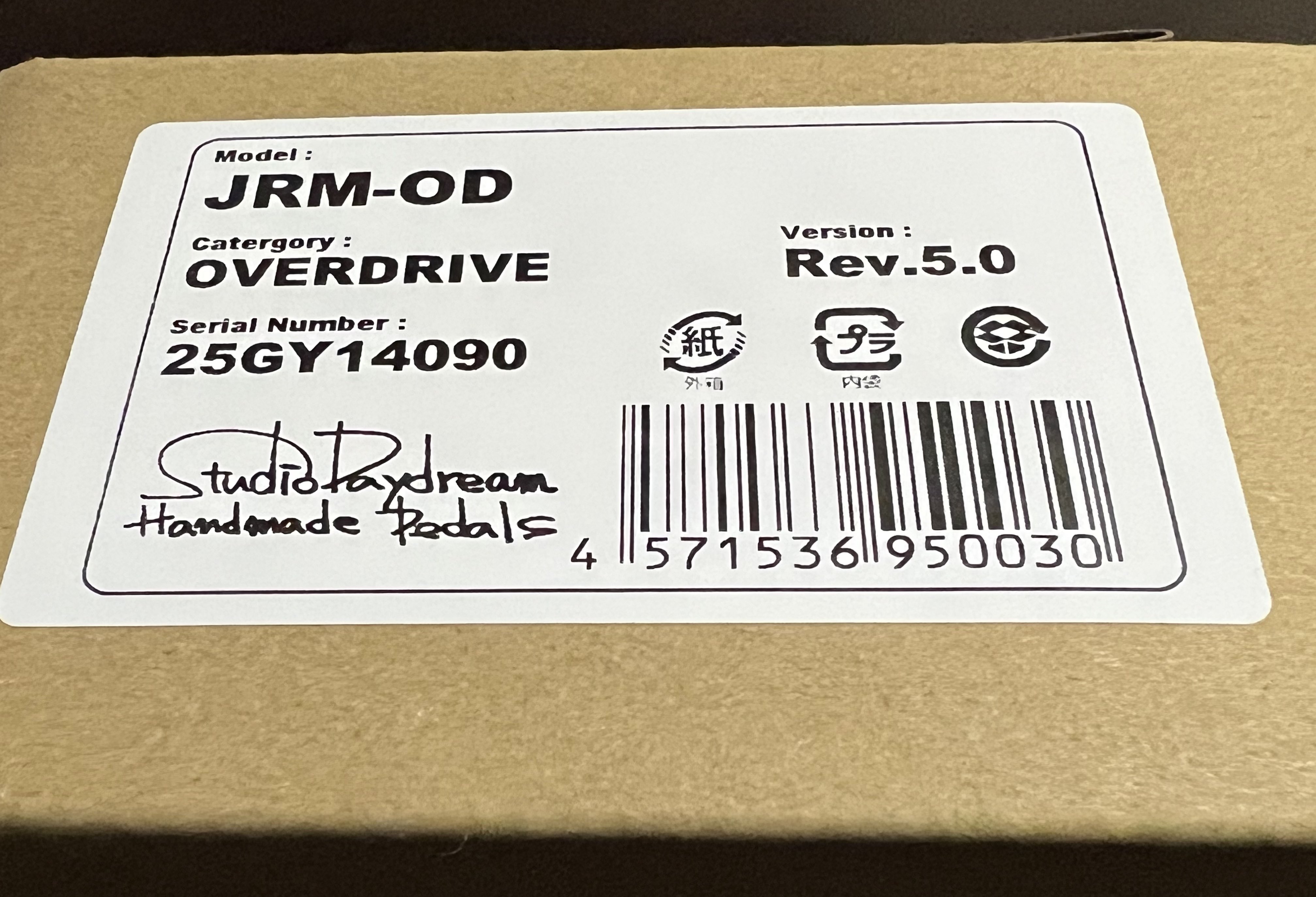 Studio Daydream JRM-OD Jan Ray クローン 個人製作の領域を超えたエフェクターブランド、Studio Daydream