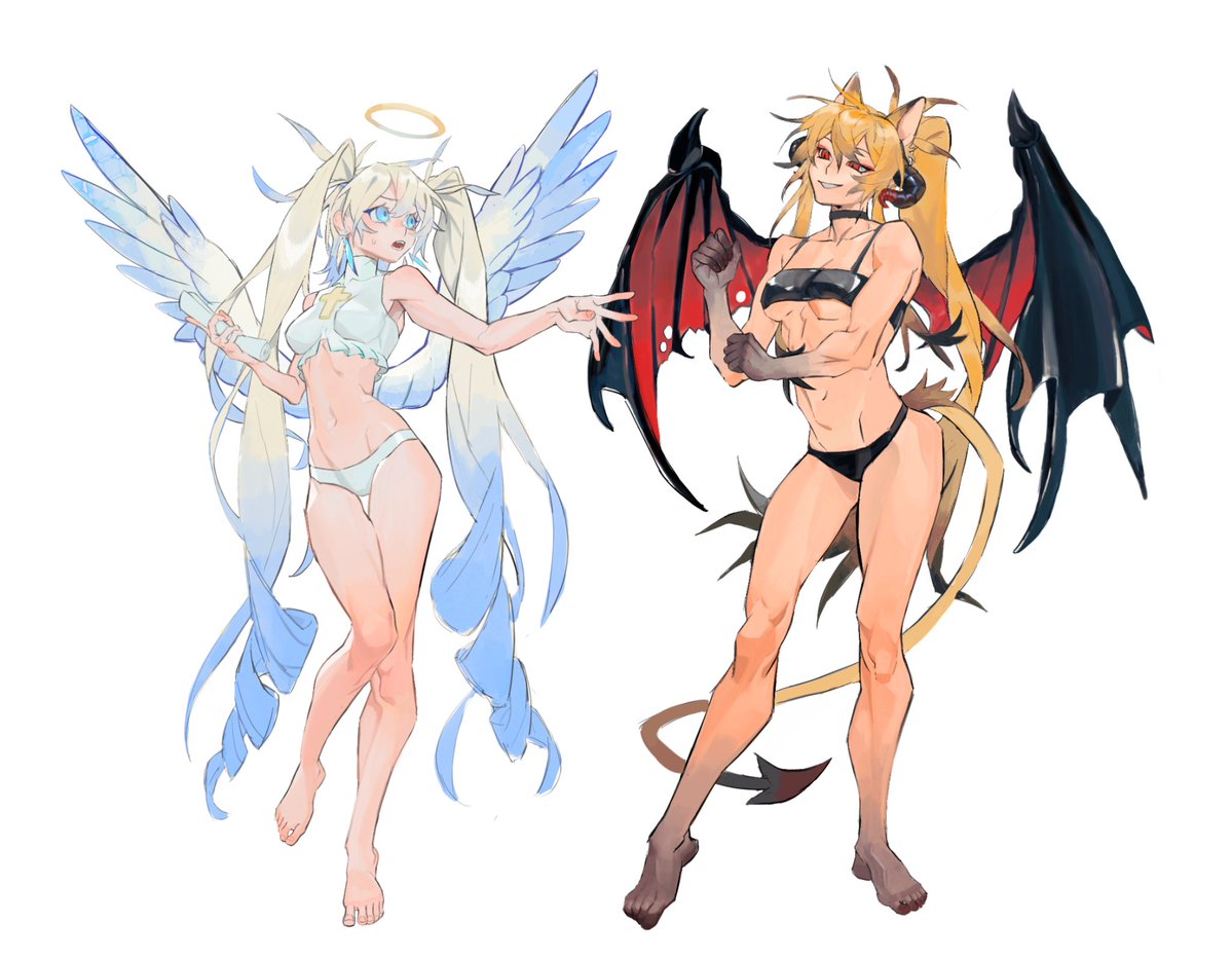 Mewnar's tweet image. oc
女性体型差练习