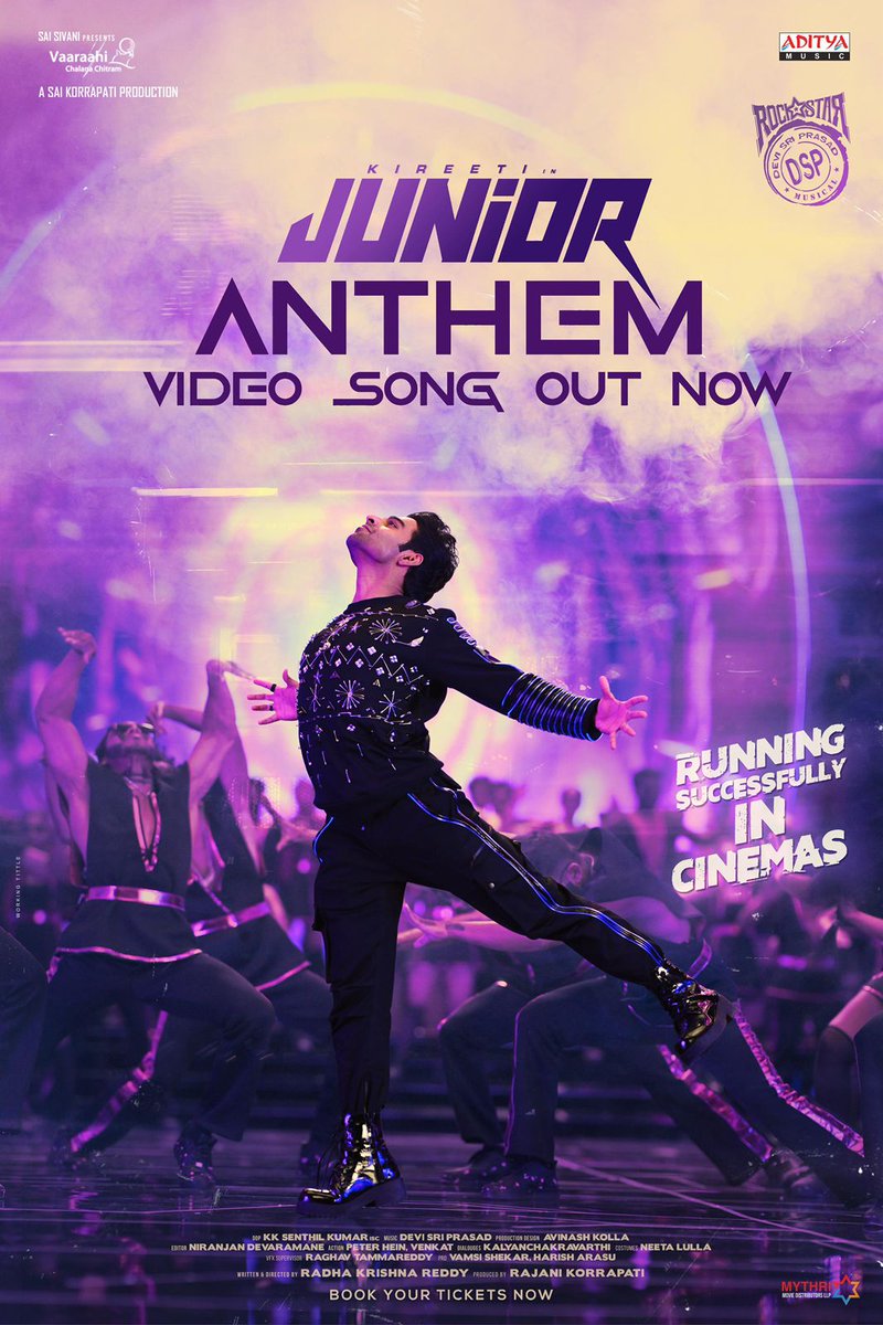 KK Senthil Kumar ISC (@dopsenthilkumar) on Twitter photo Capturing the vibrant energy of #JuniorAnthem was an absolute delight! 🎬 The lively, vibrant tapestry woven by <a href="/ThisIsDSP/">DEVI SRI PRASAD</a>’s infectious rhythms and the spirited dance moves of  <a href="/KireetiOfficial/">Kireeti</a> was a joy to shoot.
Mass beats, mad moves & non-stop energy! 🕺⚡ Watch the full Capturing the vibrant energy of #JuniorAnthem was an absolute delight! 🎬 The lively, vibrant tapestry woven by <a href="/ThisIsDSP/">DEVI SRI PRASAD</a>’s infectious rhythms and the spirited dance moves of  <a href="/KireetiOfficial/">Kireeti</a> was a joy to shoot.
Mass beats, mad moves & non-stop energy! 🕺⚡ Watch the full