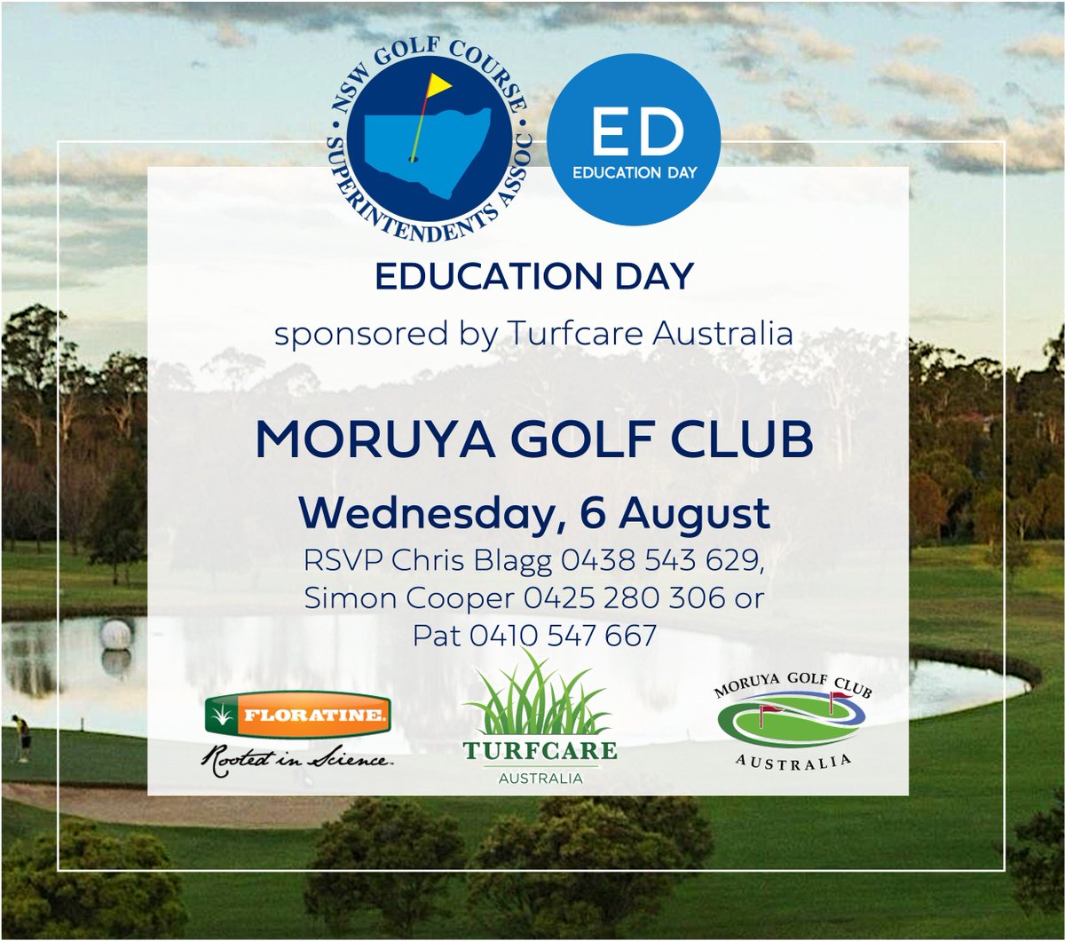 Don't forget to book your place for the South Coast Education Day at Moruya Golf Cub on Wednesday, 6 August. mailchi.mp/e78fb16e6156/b…
