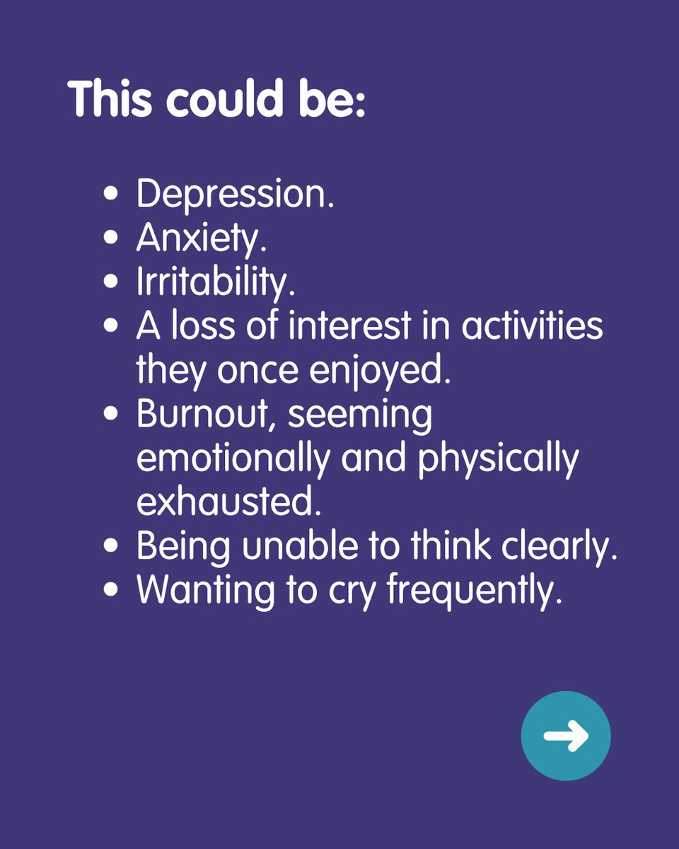 PAPYRUS_Charity's tweet image. Changes to someone's mental health, such as experiencing burnout or depression, could be an indicator that are experiencing thoughts of suicide.
➡️ If you notice this sign in yourself, or a young person, contact HOPELINE247 for free and confidential suicide prevention support.
