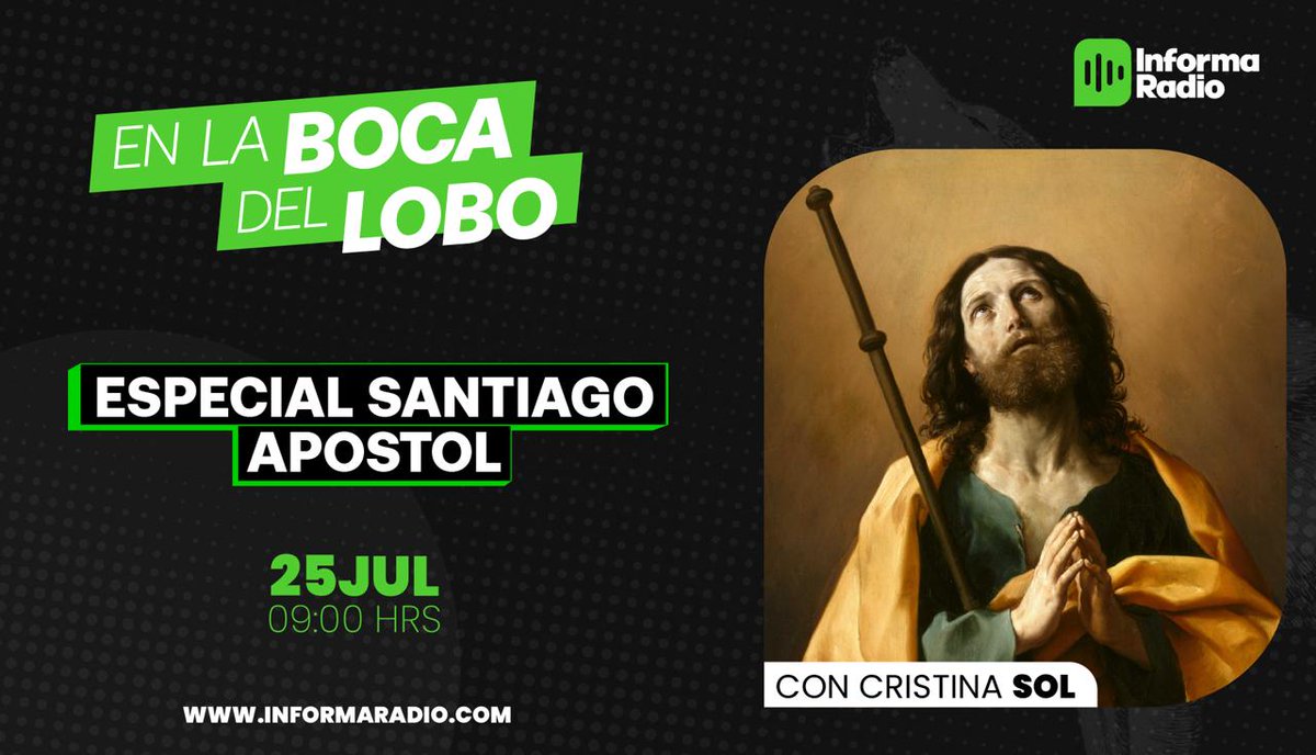 informaradio_'s tweet image. EN LA BOCA DEL LOBO con @Periodistasol en un día tan especial como es el 25 de julio.
ESPECIAL SANTIAGO APOSTOL
Google Play: bit.ly/3F7rC1h
App Store: apple.co/3D2cHCZHoy