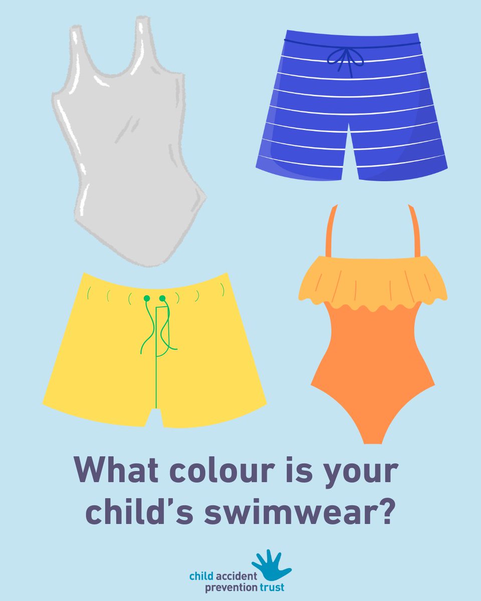 CAPTcharity's tweet image. Choosing bright swimwear can make your child easier to see when they go underwater.
That doesn’t mean you can relax completely. Drowning happens quickly and quietly. So, actively supervise children in and around water.
#WorldDrowningPreventionDay #DrowningPrevention