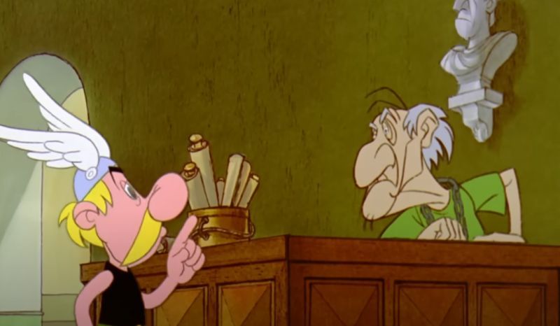 Asterix_Archiv's tweet image. Carpe momentum - das #Zitat des Augenblicks: "Den Hafen finden Sie unterhalb der Stadt, ein Hafen ist immer da, wo Wasser ist." Pförtner bei 00:42:54 im Film Asterix erobert Rom.