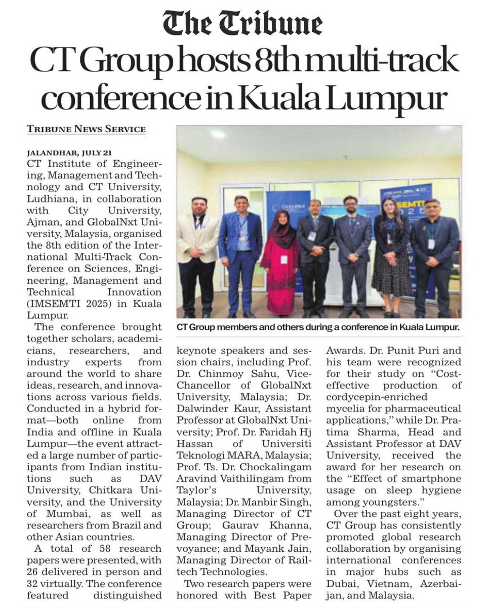 International conference at #KUALALUMPUR <a href="/CT_University/">CT University</a> <a href="/CTGroupshahpur/">CT Group</a> <a href="/GlobalNxt/">GlobalNxt University</a> #ctgroup