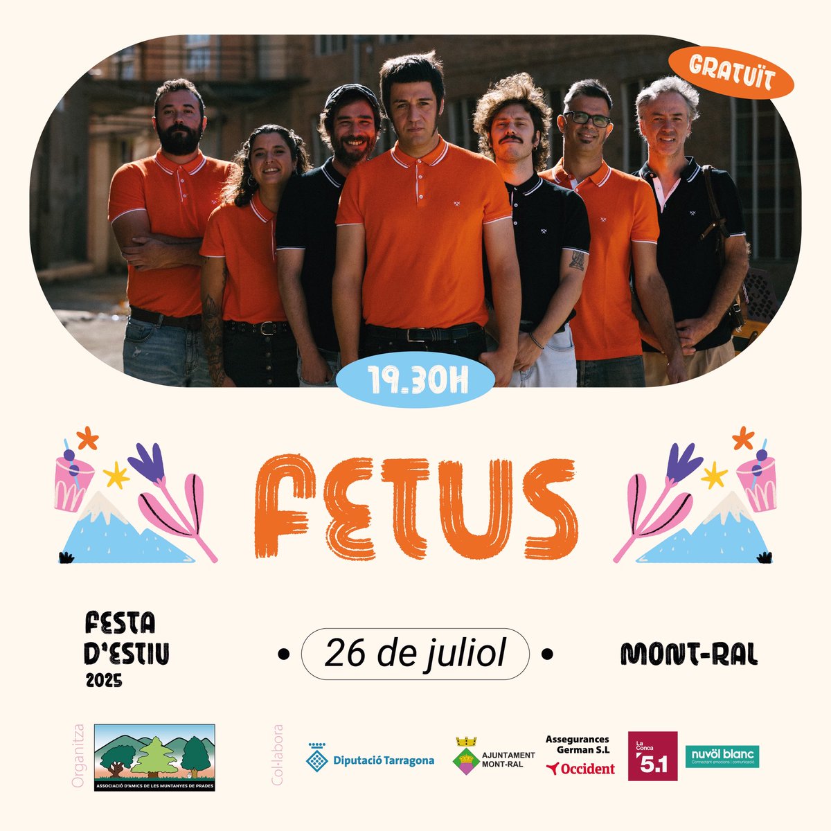 aampcat's tweet image. Demà us esperem a Mont-ral!
Agnès Algueró i @SomFetus en concert!
A partir de les 19.30 h!
Gratuït!