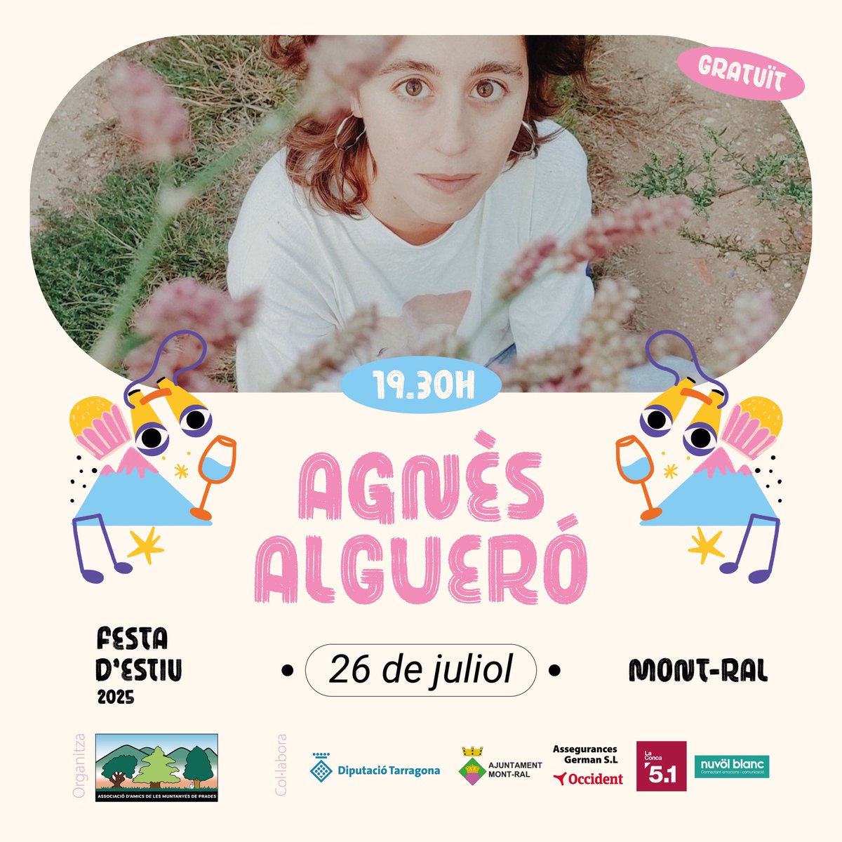 aampcat's tweet image. Demà us esperem a Mont-ral!
Agnès Algueró i @SomFetus en concert!
A partir de les 19.30 h!
Gratuït!