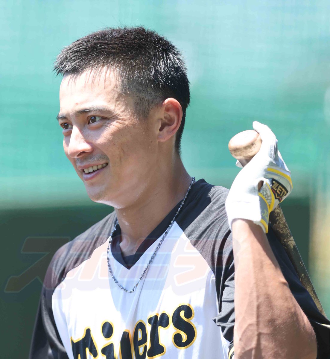 暑さにも負けず涼しげな表情の ＃熊谷敬宥 選手。