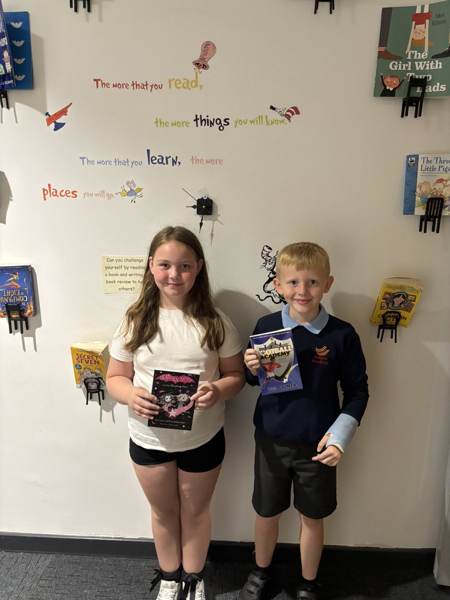 Our book raffle winners for this half term! 📚❤️
Don’t forget to sign up to the Summer Reading Challenge and take a look at all the wonderful activities that are available at our local library over the next few weeks - they’re free!