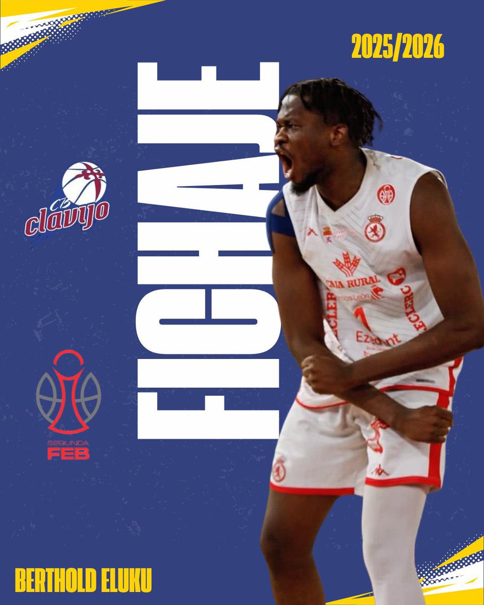 CBCLAVIJO's tweet image. 📝 Oficial. 
El CB Clavijo refuerza su plantilla con la incorporación de Berthold Eluku.

Con el fichaje de Berthold añadimos al equipo un perfil joven, potente y en constante evolución, que encaja perfectamente en el proyecto.

🔗 cbclavijo.com/berthold-eluku/