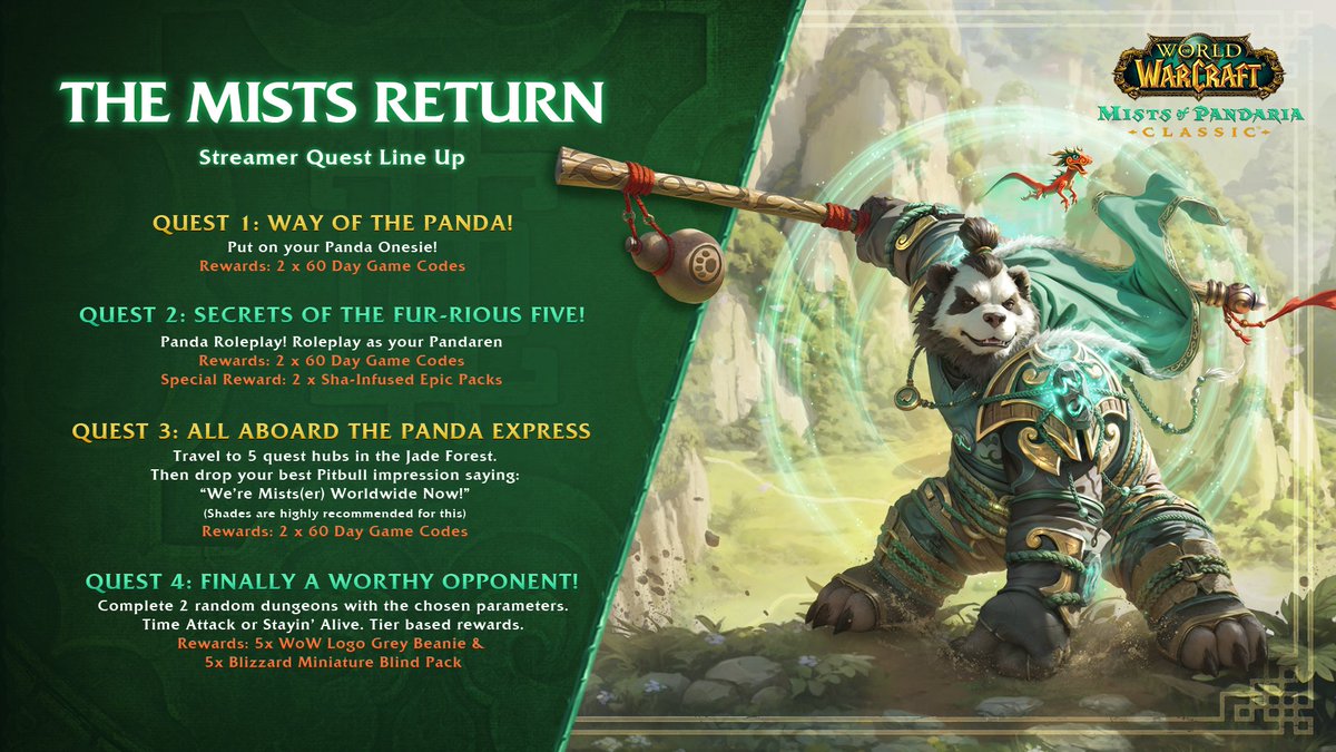 PandaTVoce's tweet image. 🐼 Join our dream team in Pandaria for a awesome stream stuff and stand to win some amazing prizes. Watch
@Darkmechx
🐼
@Fiamma_29
🐼
@MrReeeeeTV
🐼
@PandaTVoce
🐼
@TanQueeen
Tonight we tackle MOP, 25th July 6:00PM AEST!
