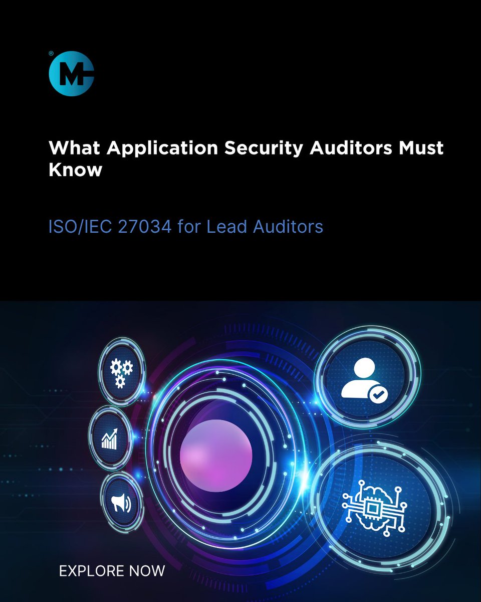 CourseMonster's tweet image. Secure apps start with better audits. ISO/IEC 27034 Lead Auditor training empowers you to assess development environments and identify security gaps in real-world software.
Become an AppSec auditor: hubs.la/Q03xWcxW0 #ISO27034 #ApplicationSecurity #CyberAudit #CourseMonster