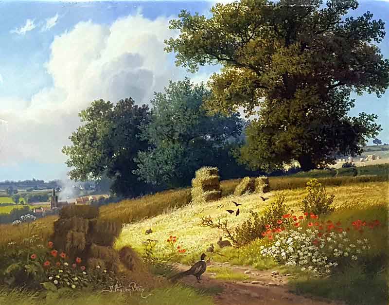 AndreWisniewsk2's tweet image. 🎨Daniel van der Putten (b. 1949, Dutch realist painter) - Haymaking at Newnham