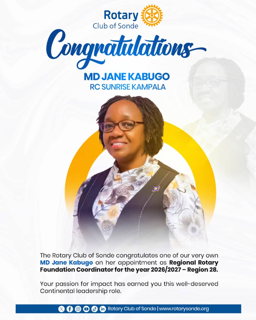 HUGE CONGRATULATIONS to MD #JANEKABUGOon her appointment as #RegionalRotary Foundation Coordinator (2026/2027 – Region 28)!🌍✨ Your unwavering passion for service and leadership inspires us all.From the <a href="/rotaractEclubUg/">Rotaract E-Club Of Uganda Global</a> ,we celebrate this well-earned honor! #RotaryExcellence
