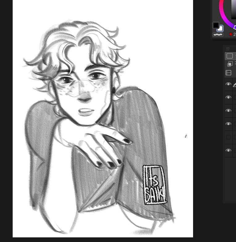 its_saiki's tweet image. i might add this type of sketch to comms for like 4 bucks i think hmmm