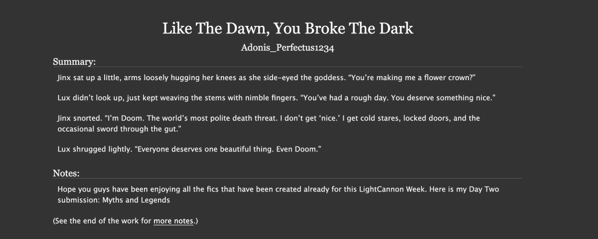 Adonis713375's tweet image. My Day 2 fic for #lightcannonweek is now posted. I hope you guys enjoy it! #lightcannon Link:archiveofourown.org/works/68119721