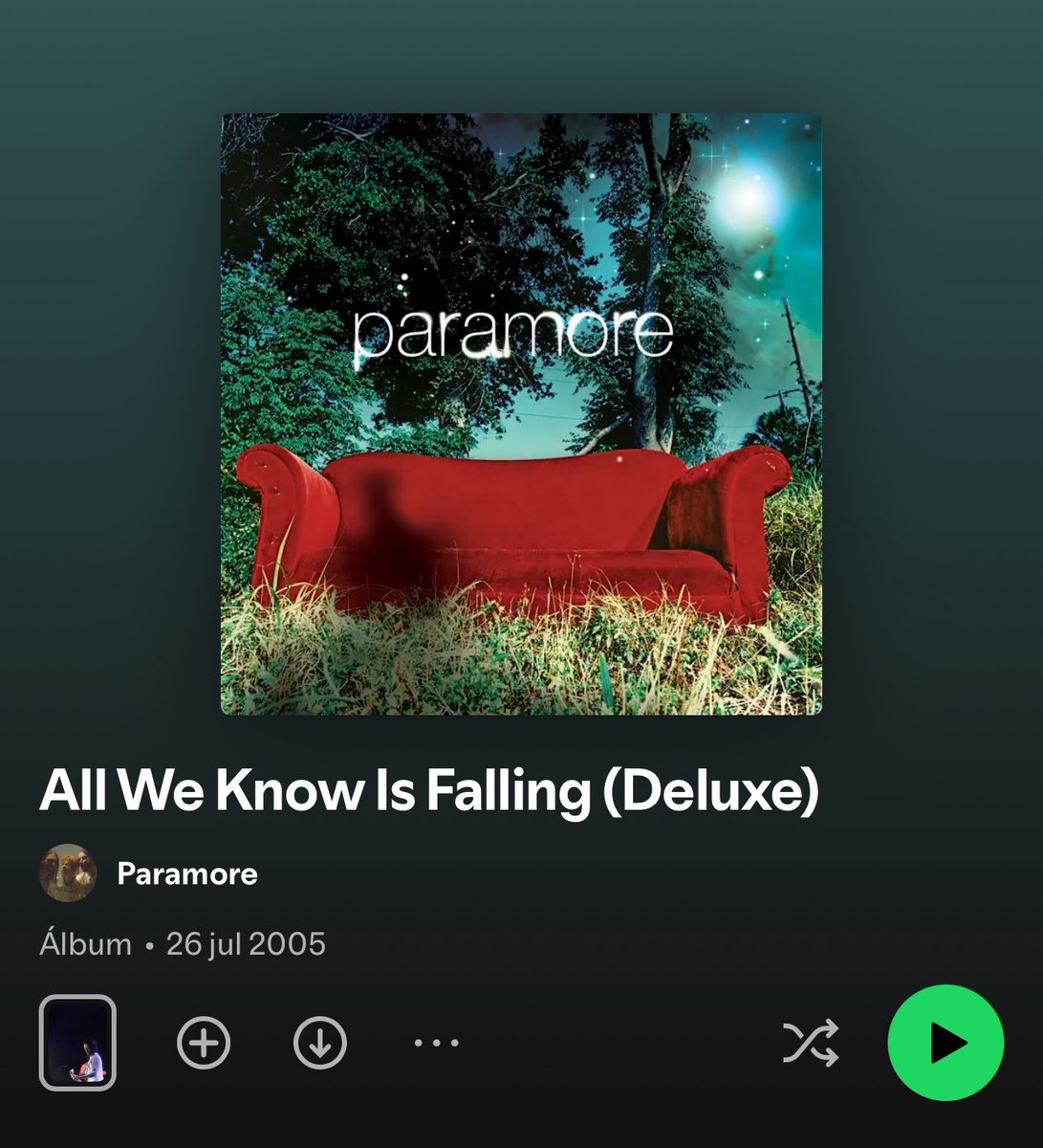 Paramore_Mex's tweet image. El álbum All We Know Is Falling (Deluxe) ya disponible también en Spotify.
🔗 open.spotify.com/album/4v7K8sgL…